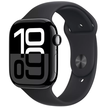 Apple MWWE3QI/A Watch Series 10, S/M, 1.77", IP6X Waterproof, Bluetooth, Wi-Fi, Smart Watch, Black