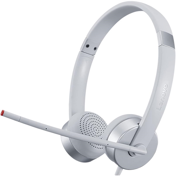 Lenovo GXD1E71386 100 Stereo Analog, Headset, Wired, 3.5mm, Silver