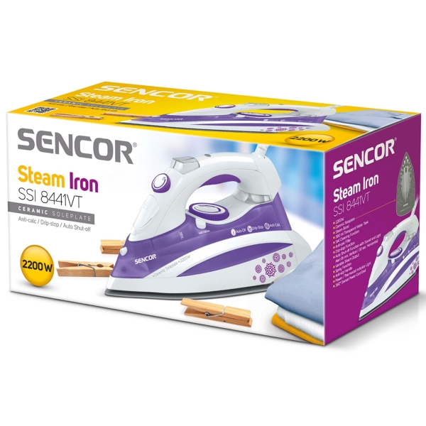 Sencor SSI 8441VT, 2200W, 380ML, Steam Iron, Purple