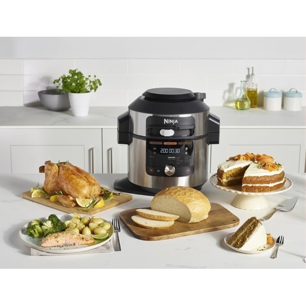 მულტსახარში Ninja OL650EU, 1760W, 7.5L, Multifunction Cooker, Silver/Black