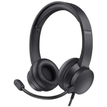 ყურსასმენი Trust 25088 Ayda, Headset, Wired, USB, Black