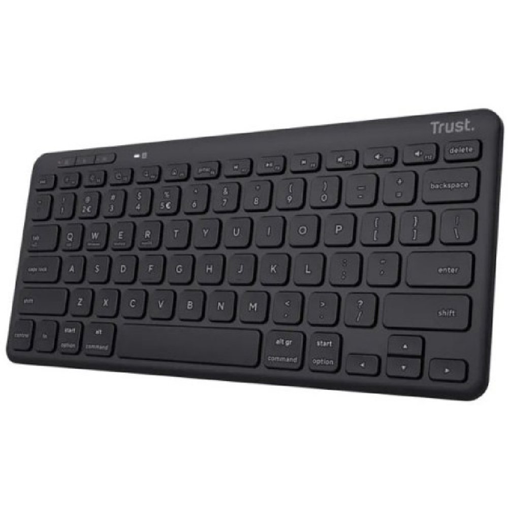 კლავიატურა Trust 24707 Lyra, Wireless, Bluetooth, USB, USB-C, Keyboard, Black