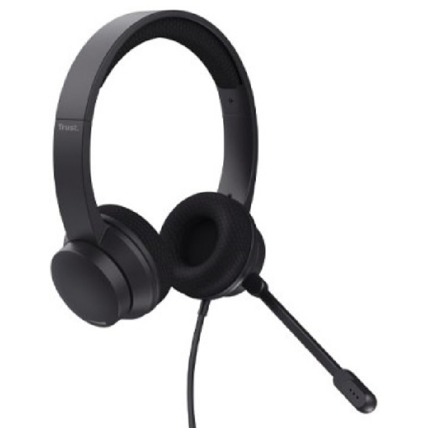 Trust 25089 Ayda, Headset, Wired, USB, USB-C, Black