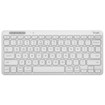 Trust 25097 Lyra, Wireless, Bluetooth, USB, USB-C, Keyboard, White