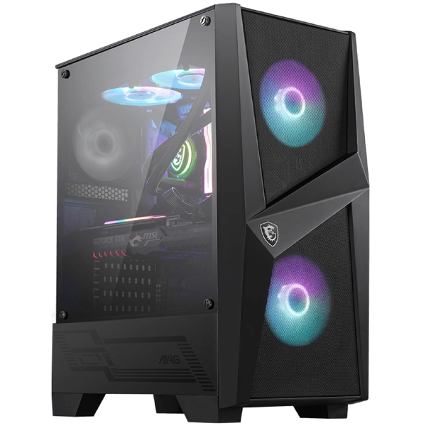 ქეისი MSI 306-7G03R21-809 MAG FORGE 100R, Computer Case, MidT, ATX, MicroATX, Mini-ITX, 2xUSB 3.2, Black