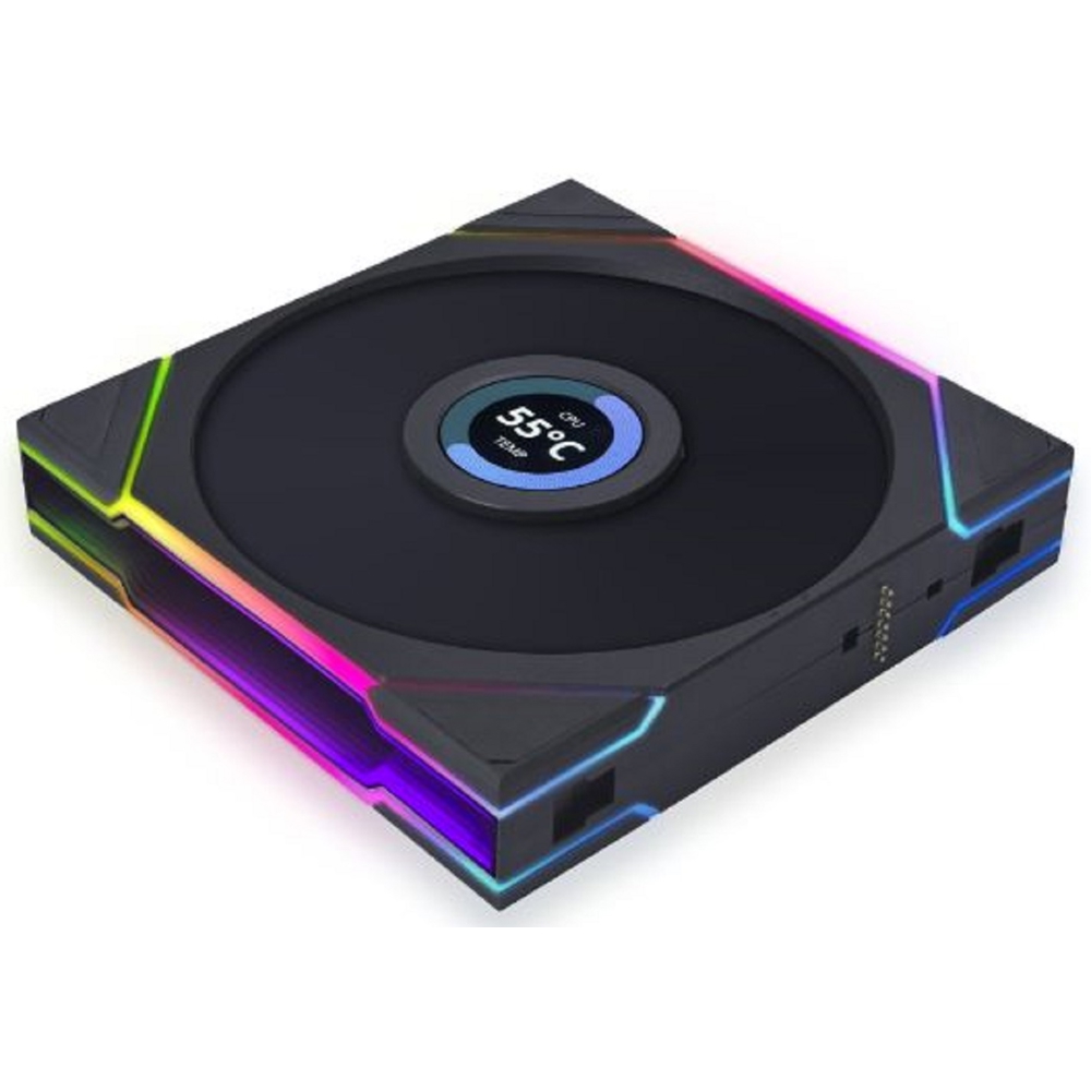 Lian Li G99.12RTLLCD3B.00 UNI FAN TL LCD 120 REVERSE BLADE, 120mm, 1900rpm, Cooler, Black