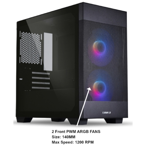 ქეისი Lian Li G99.OE744MX.10 LANCOOL 205M MESH, Computer Case, MidT, MATX, 2xUSB3.0, Black