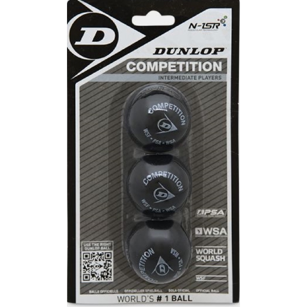 სქვოშის ბურთი Dunlop 627DN700114, 3Pcs, Black