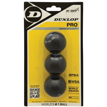 სქვოშის ბურთი Dunlop 627DN700109, 3Pcs, Black