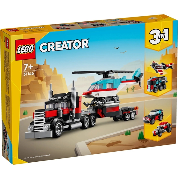 Lego 31146, Flatbed Truck with Helicopter