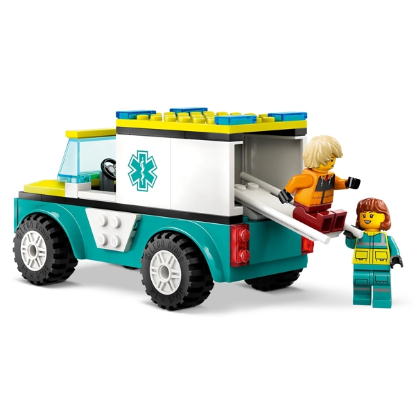 ასაწყობი კონსტრუქცია Lego 60403, Emergency Ambulance and Snowboarder