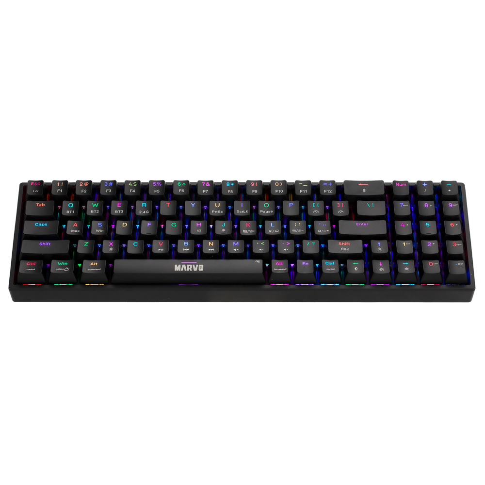 კლავიატურა Marvo KG956W Shogo 78W, Wireless, RGB, USB-C, Bluetooth, Gaming Keyboard, Black