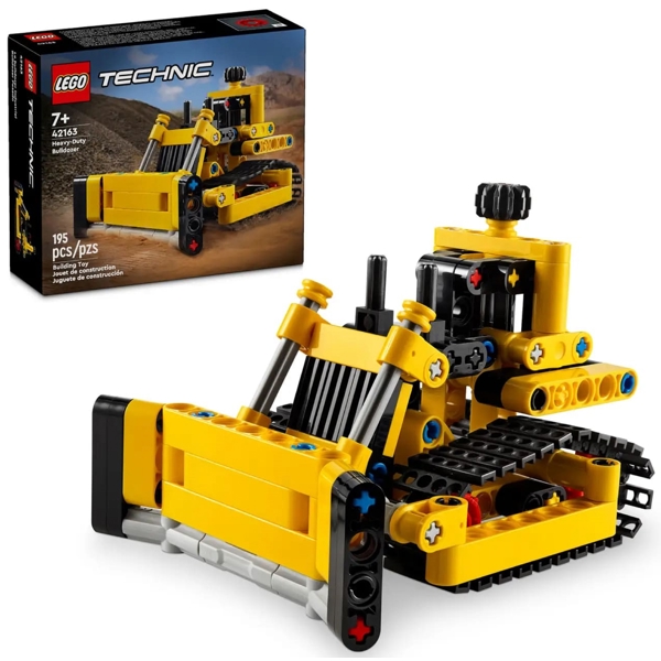 ასაწყობი კონსტრუქცია Lego 42163 Technic, Heavy-Duty Super Powerful Bulldozer