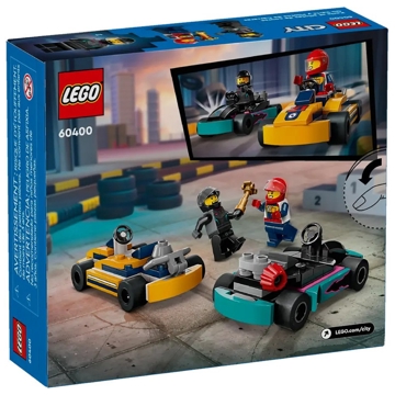 ასაწყობი კონსტრუქცია Lego 60400, Go-Karts and Race Drivers