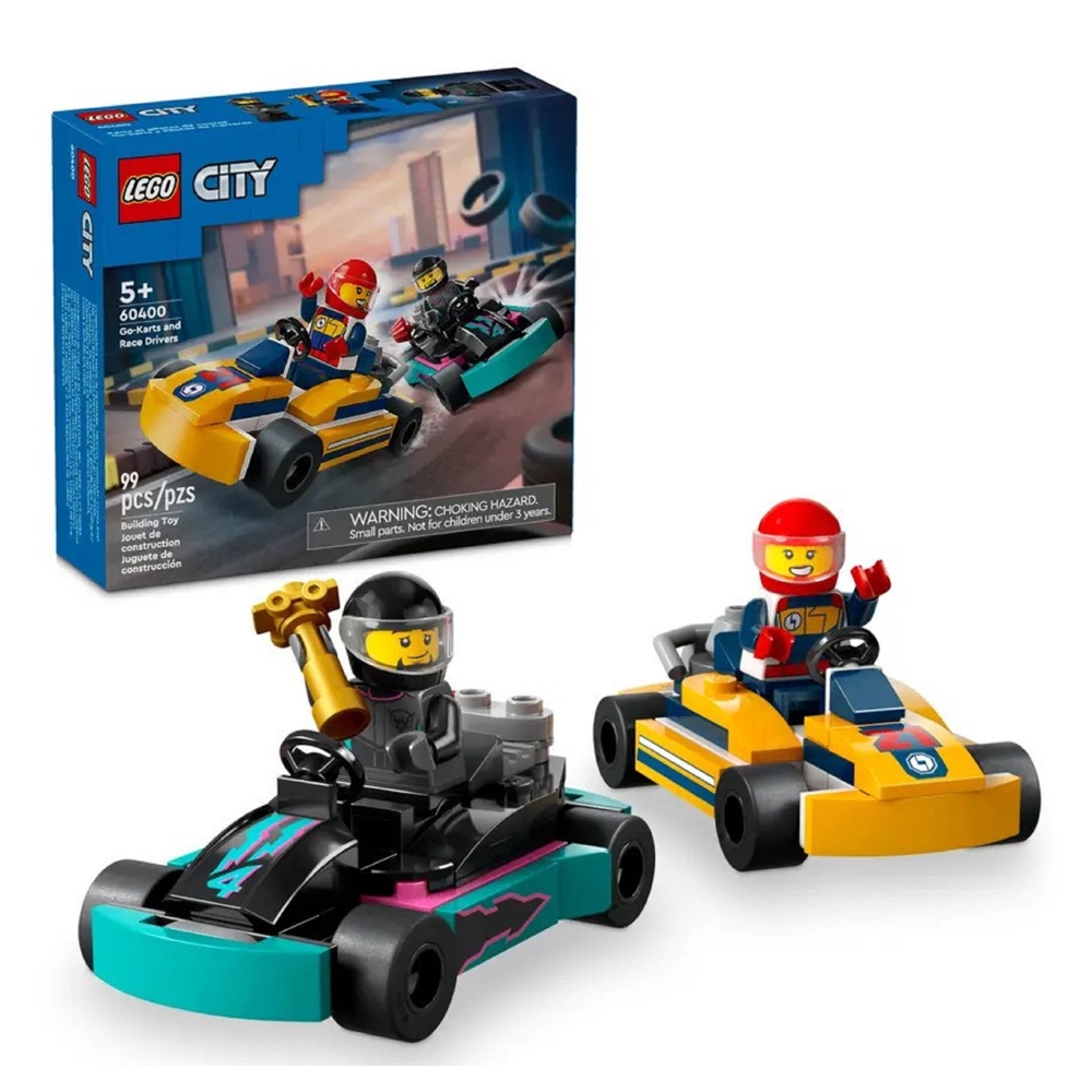 ასაწყობი კონსტრუქცია Lego 60400, Go-Karts and Race Drivers
