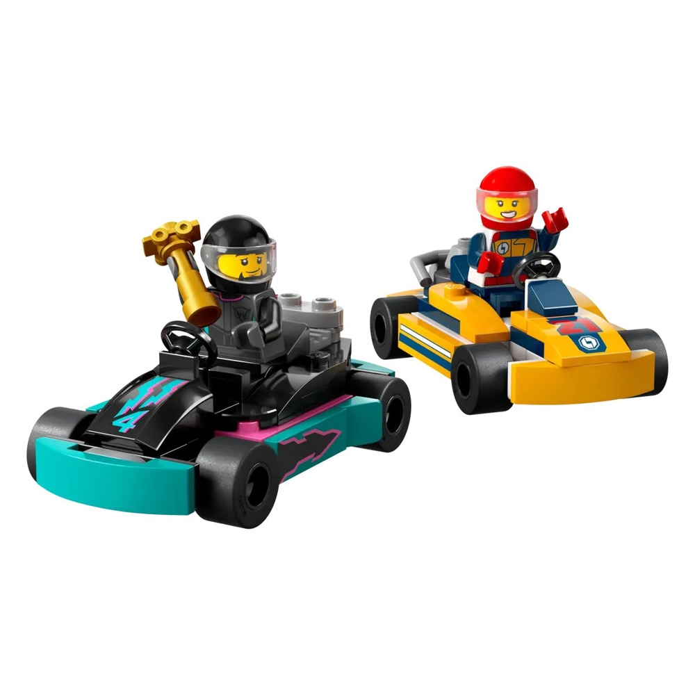 ასაწყობი კონსტრუქცია Lego 60400, Go-Karts and Race Drivers