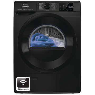 Gorenje DPNE82GNLWIFI/BC G400, 8Kg, A++, Washing Dryer, Black