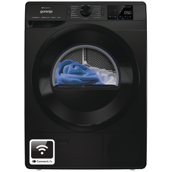 Gorenje DPNE82GNLWIFI/BC G400, 8Kg, A++, Washing Dryer, Black