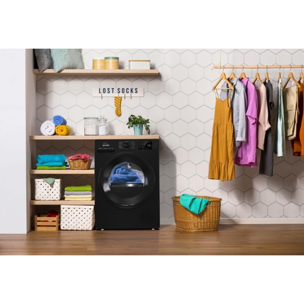 Gorenje DPNE82GNLWIFI/BC G400, 8Kg, A++, Washing Dryer, Black