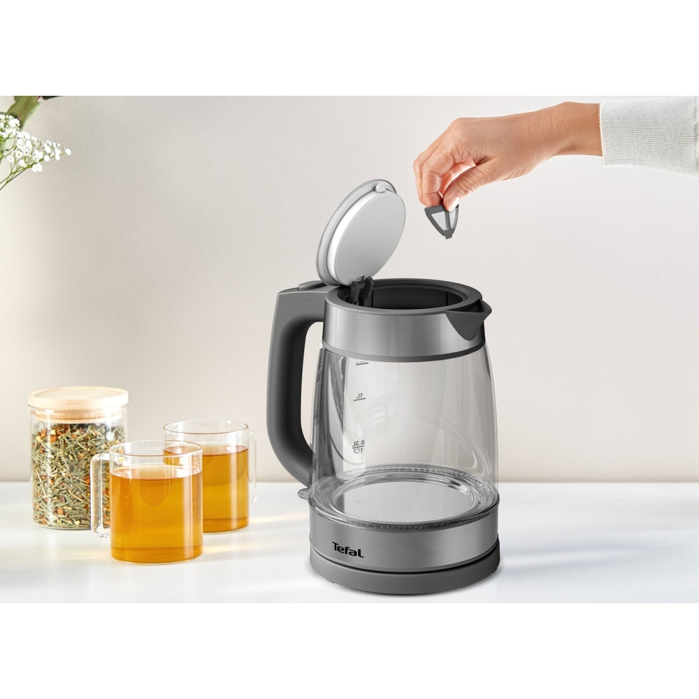 ელექტრო ჩაიდანი Tefal KI740B30, 2200W, 1.7L, Electric Kettle, Gray