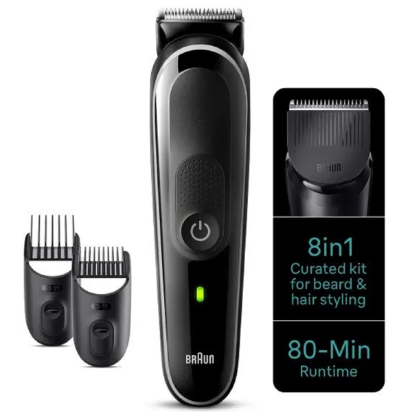 Braun MGK3440 8-in-1, Electric Shaver, Black/Gray