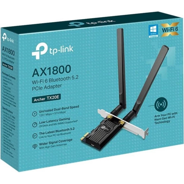 TP-Link Archer TX20E, Bluetooth, Adapter, Black