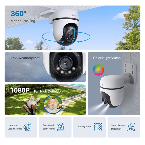 TP-Link Tapo C500, Wireless Outdoor Security Camera, White