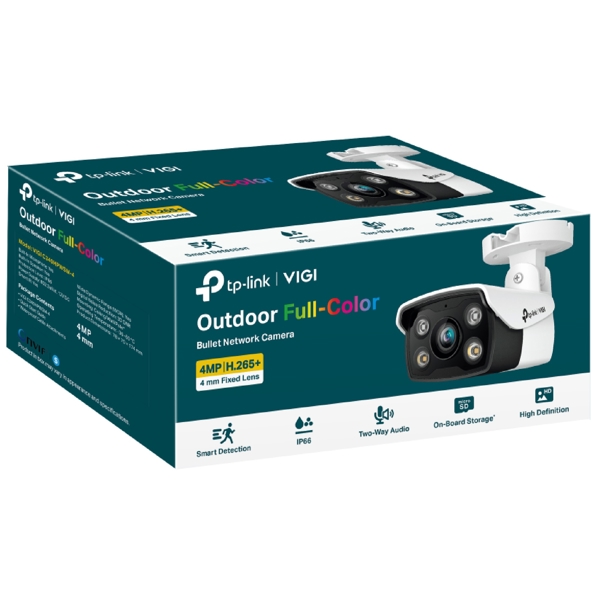 ვიდეო სათვალთვალო კამერა TP-Link VIGI C340(4mm), IP Video Camera, 4MP, White