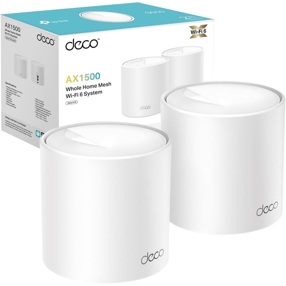 როუტერი TP-Link Deco X10(2-pack), 1201Mbps, Mesh System, White