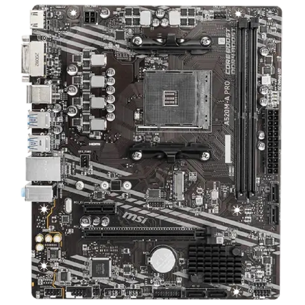 MSI 911-7C96-034 A520M-A PRO, AM4, DDR4, 64GB