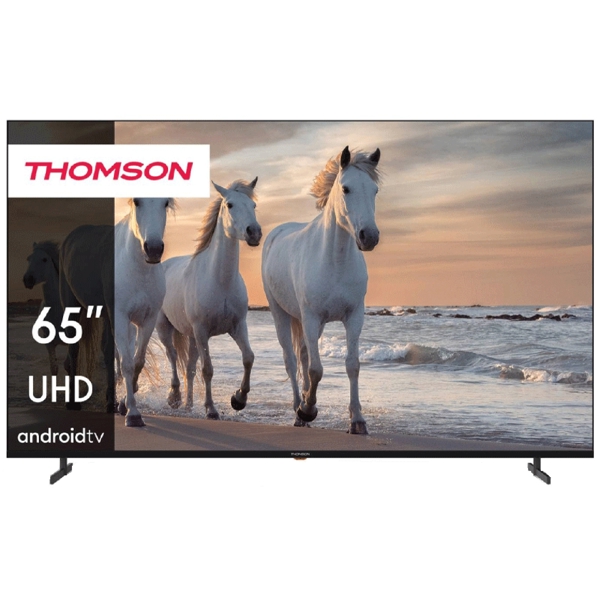 ტელევიზორი Thomson LD65UDS-F1W, 65", 4K UHD, USB, HDMI, RJ45, VGA, BT, WIFI, Black