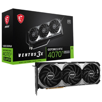 MSI 912-V513-638 VENTUS 3X, RTX 4070 Ti, 16GB, 192bit, HDMI, DP, Black