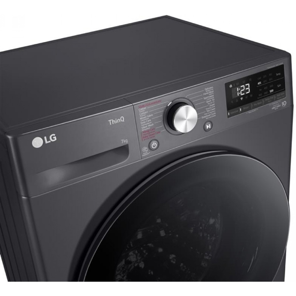 სარეცხი მანქანა LG F2V5HYLYJ.AMBPMER, 7Kg, 1200Rpm, Washing Machine, Black