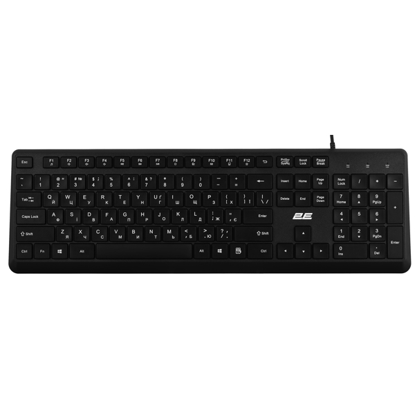 კლავიატურა+მაუსი 2E 2E-MK405UBK_UA, Wired, USB, Keyboard And Mouse, Black