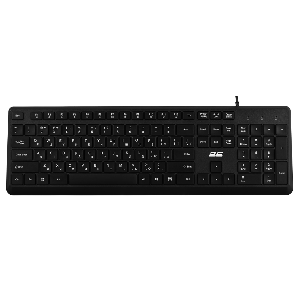 კლავიატურა+მაუსი 2E 2E-MK405UBK_UA, Wired, USB, Keyboard And Mouse, Black