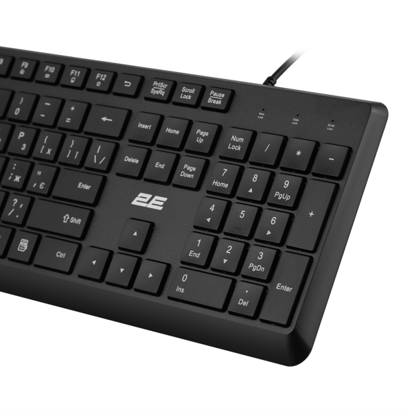 კლავიატურა+მაუსი 2E 2E-MK405UBK_UA, Wired, USB, Keyboard And Mouse, Black