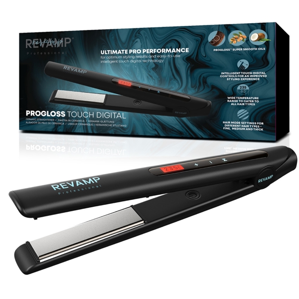 თმის უთო Revamp ST-1500-EU, Hair Straightener, Black