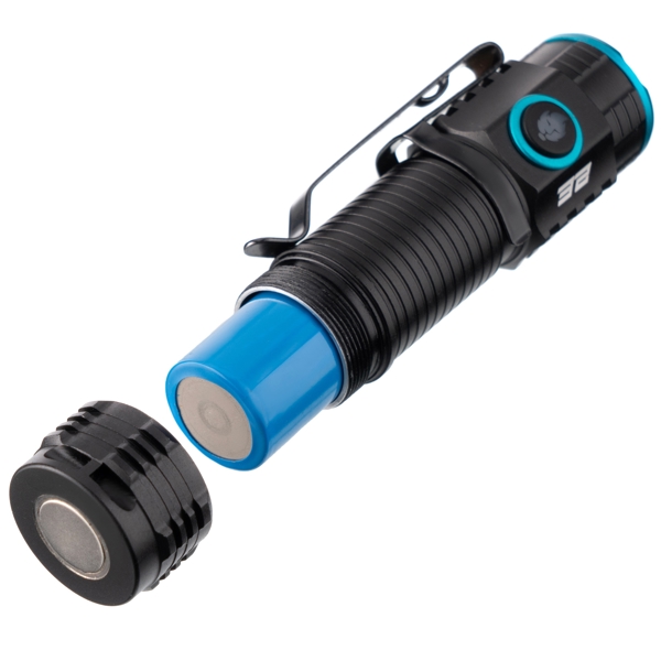 2E 2E-PYB166BI, 20W, Hand Rechargeable, Flashlight, Black