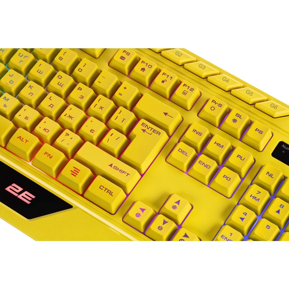 2E 2E-KG315UYW, Wired, RGB, USB, Gaming Keyboard, Yellow