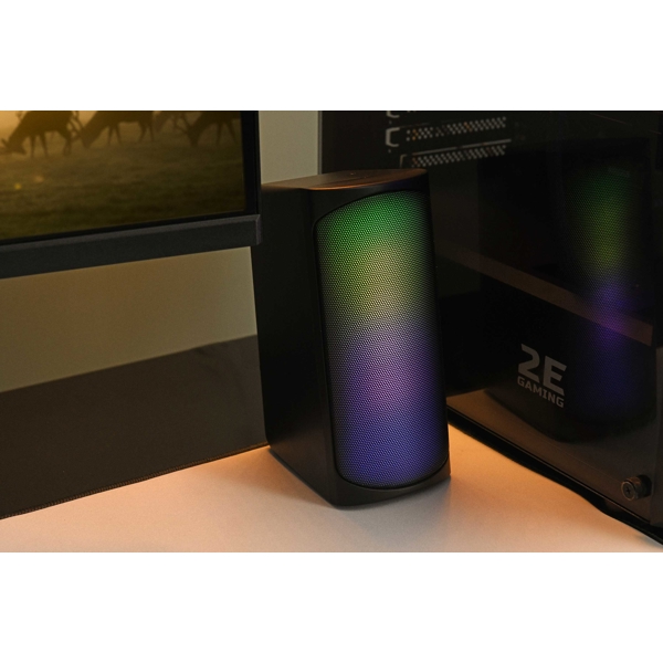 დინამიკი 2E 2E-PCS231BK RGB Matrix, 10W, 3.5mm Jack, USB, Bluetooth, Black