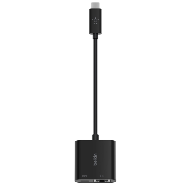 Belkin INC001BTBK, USB-C To Ethernet + Charge Adapter, Black