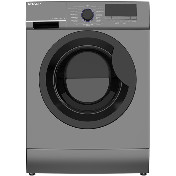 სარეცხი მანქანა Sharp ES-FE612DLZ-S, 6Kg, 1200Rpm, Washing Machine, Grey