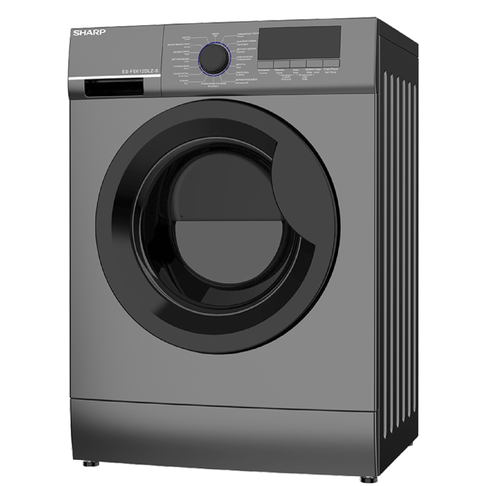Sharp ES-FE612DLZ-S, 6Kg, 1200Rpm, Washing Machine, Grey