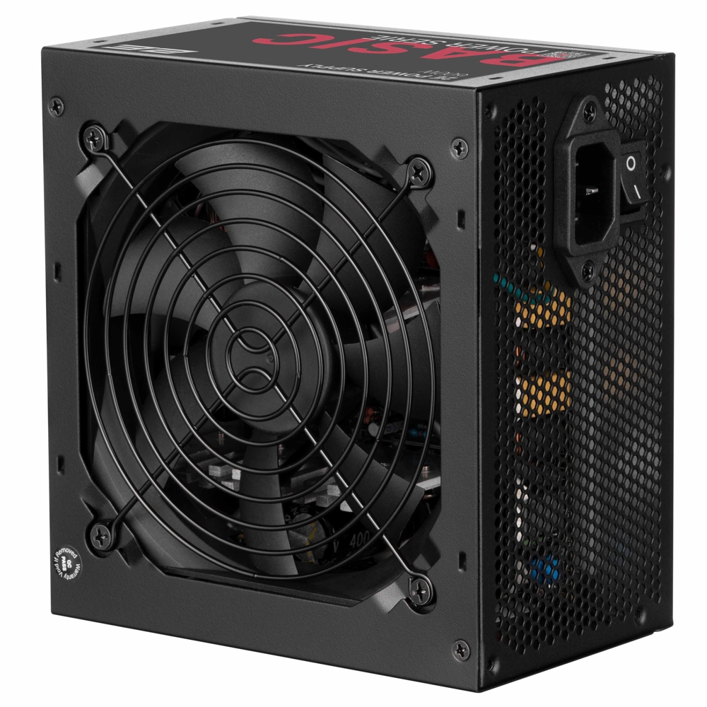 2E 2E-BP600-120APFC Basic, 600W, 80 Plus, Power Supply, Black