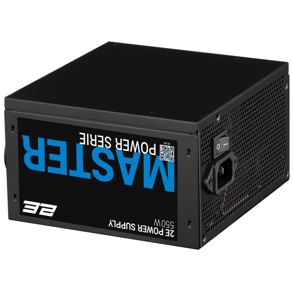 კვების ბლოკი 2E 2E-MP550-120APFC MASTER, 550W, 80 Plus, Power Supply, Black