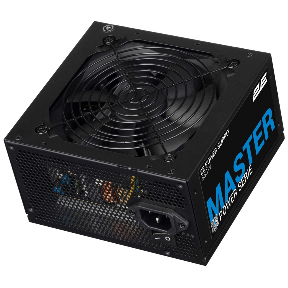 კვების ბლოკი 2E 2E-MP550-120APFC MASTER, 550W, 80 Plus White, Power Supply, Black