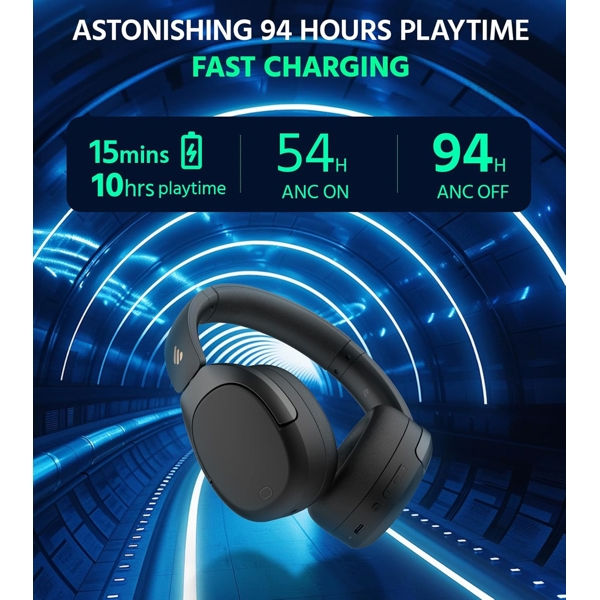 ყურსასმენი Edifier W830NB, Active Noise Cancelling Headphones, Wireless, Bluetooth, Black