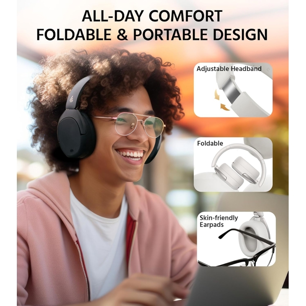 ყურსასმენი Edifier W830NB, Active Noise Cancelling Headphones, Wireless, Bluetooth, Black