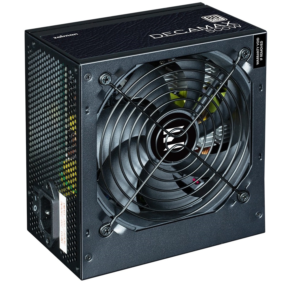 Zalman ZM500-LX3 Decamax, 500W, 80 Plus, Power Supply, Black
