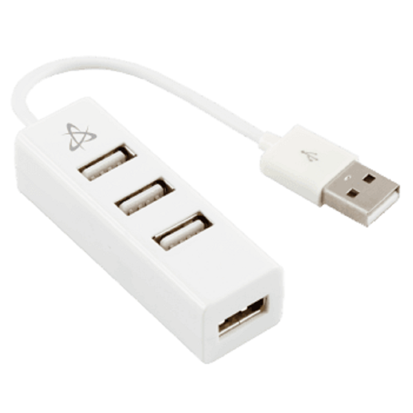 Sbox H-204 WHITE, USB, Hub, White